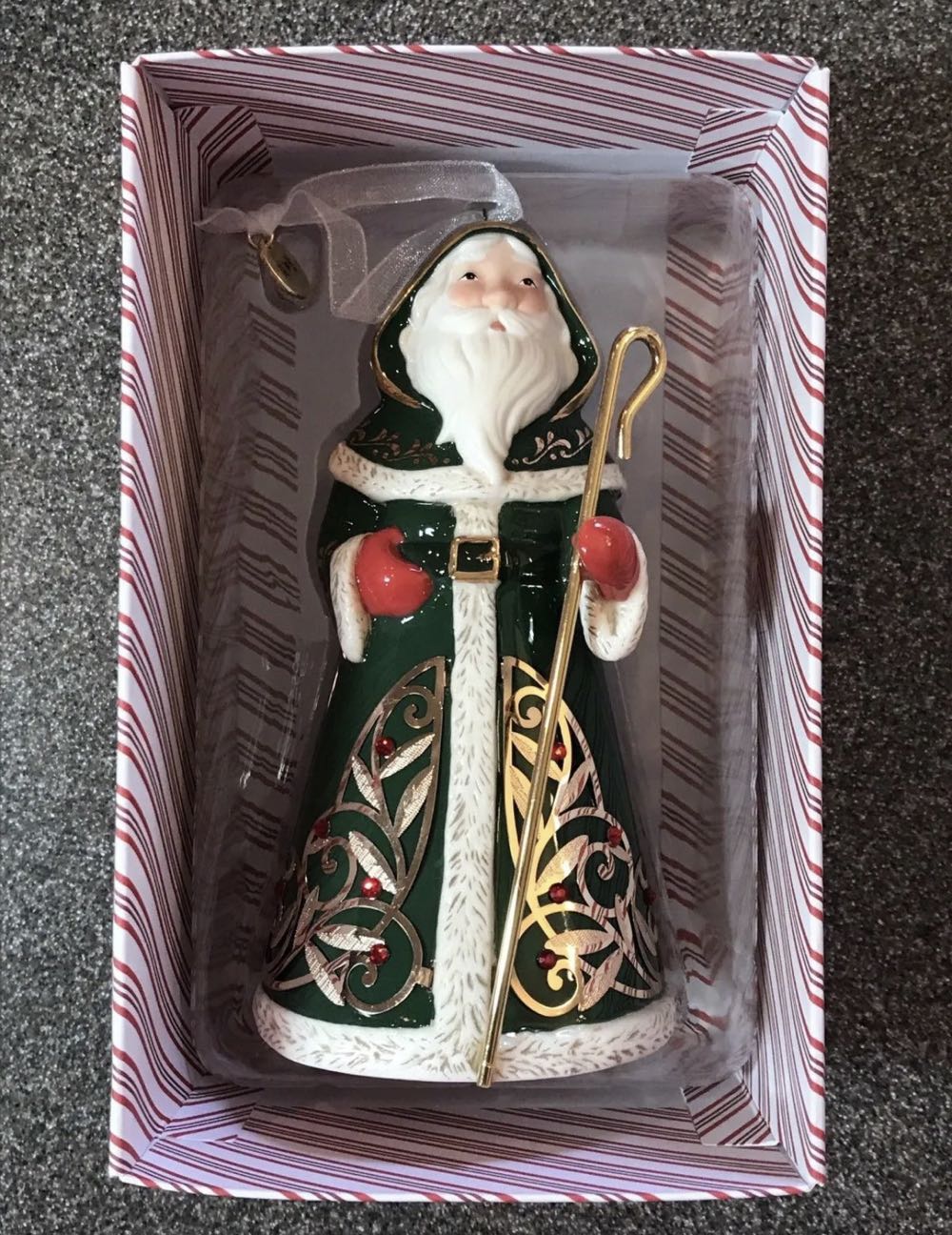 Feative Santa Porcelain  ornament collectible - Main Image 3