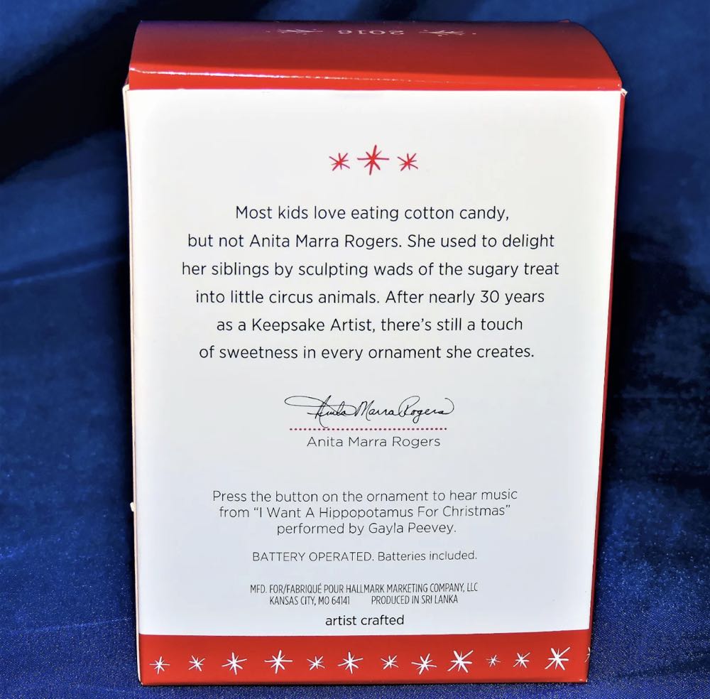 I Want A Hippopotamus For Christmas  ornament collectible - Main Image 3