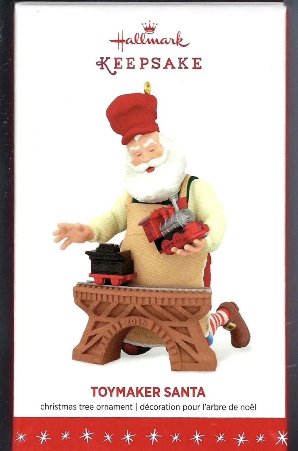 Toymaker Santa - Building A Train Track (17th In Series)  ornament collectible - Main Image 2