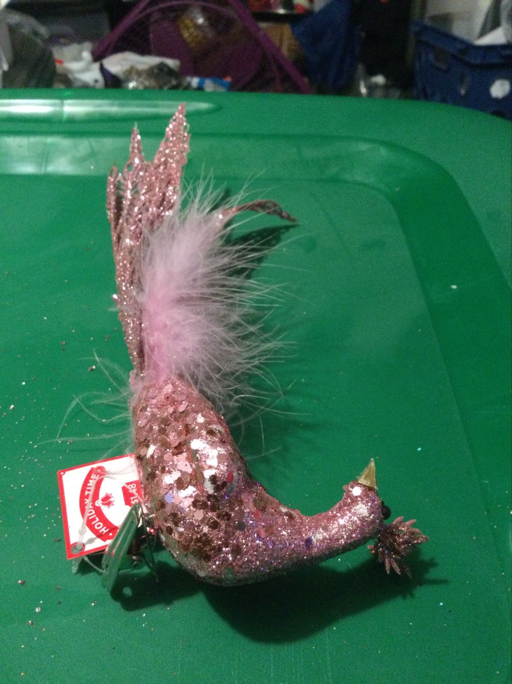 Peacock Pink - Holiday Time ornament collectible - Main Image 4