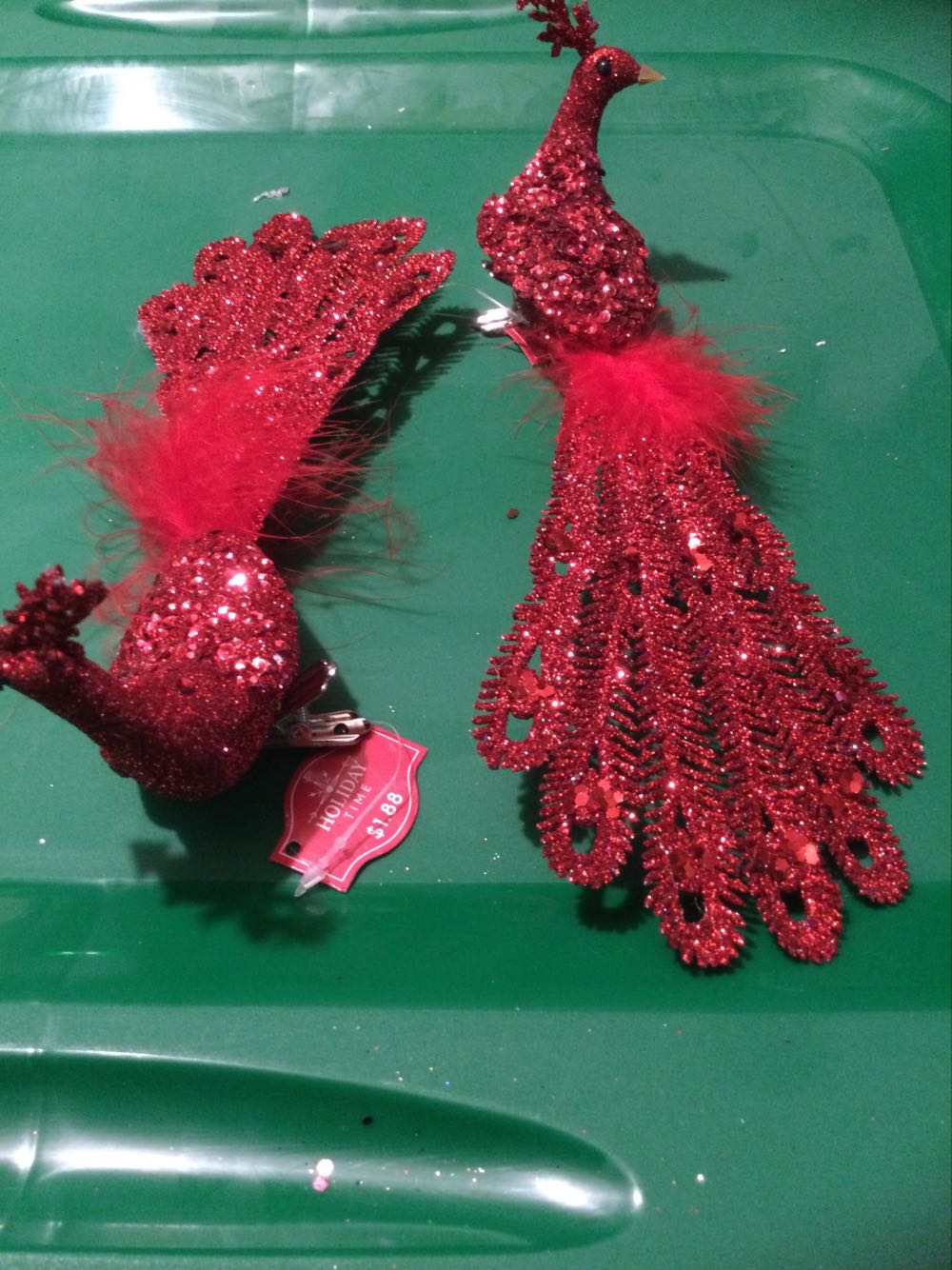 Peacock Red - Holiday Time ornament collectible - Main Image 2