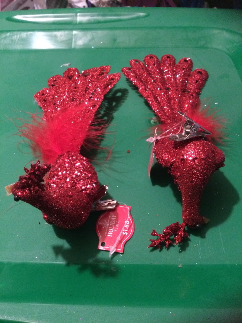 Peacock Red - Holiday Time ornament collectible - Main Image 3