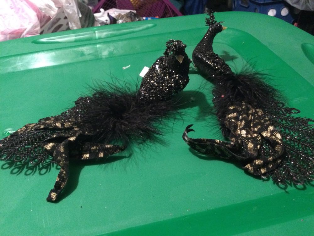 Peacock Black - Holiday Time ornament collectible - Main Image 2