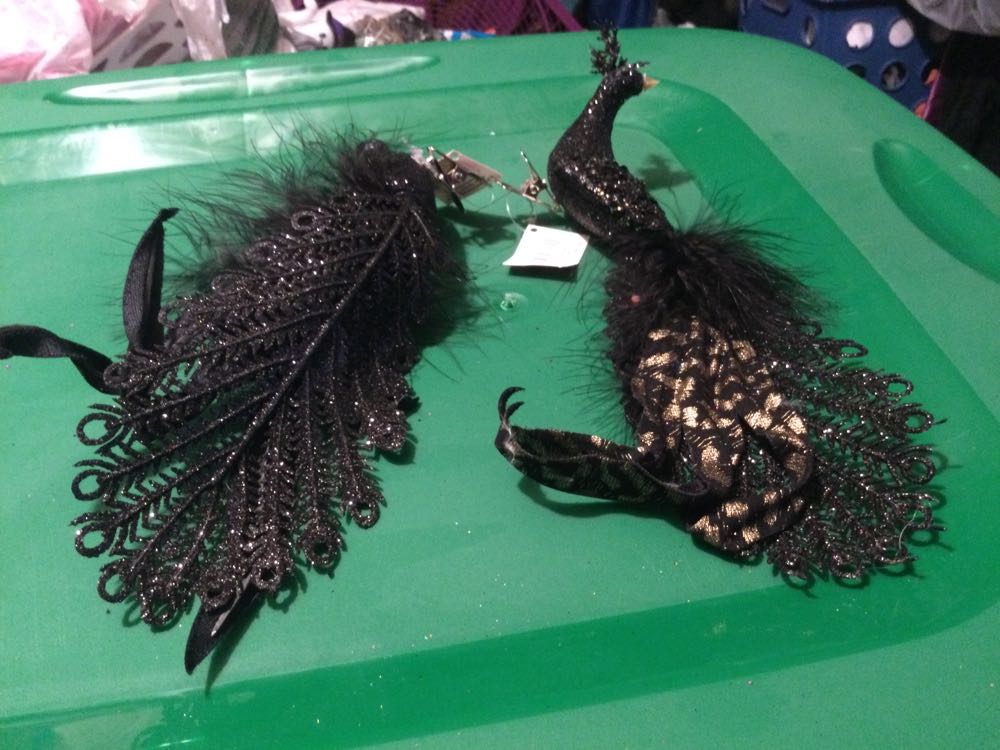 Peacock Black - Holiday Time ornament collectible - Main Image 3