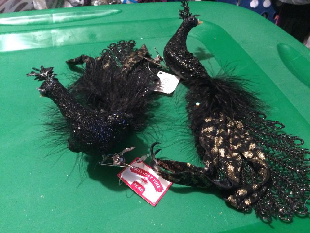 Peacock Black - Holiday Time ornament collectible - Main Image 4