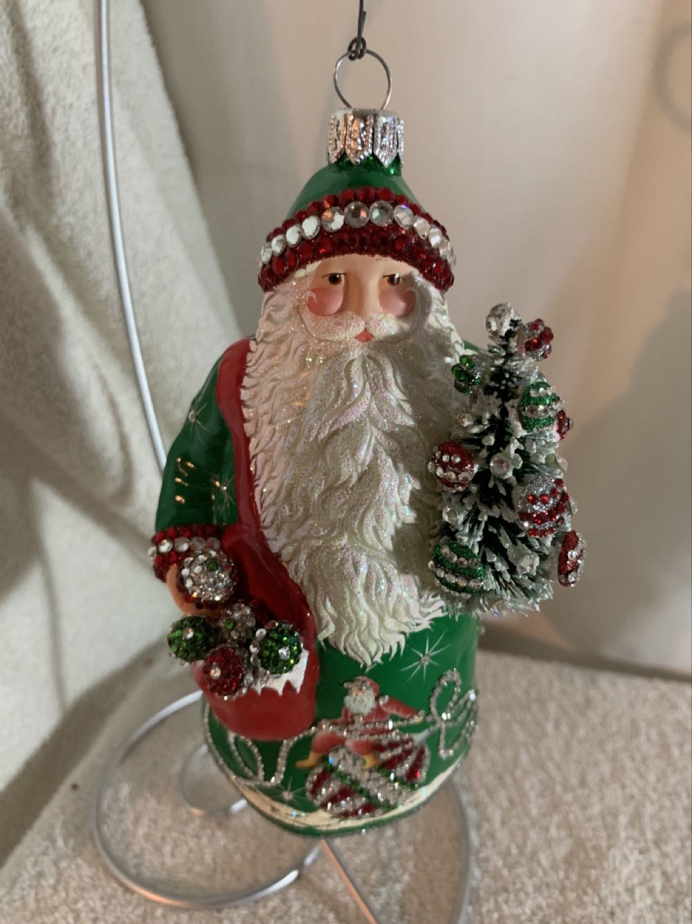 Christmas in the Clearing, Green: Red & Silver, Ornamental - Other Exclusive (Santa) ornament collectible - Main Image 2