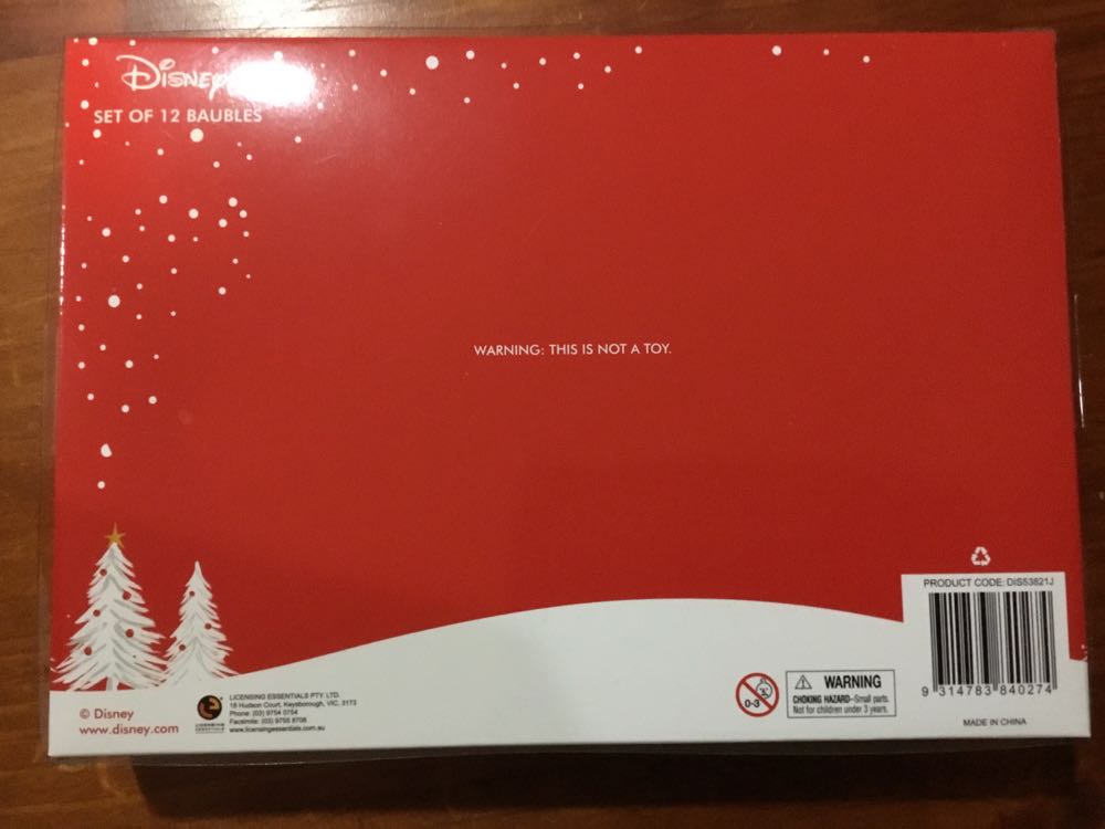 Mickey Mouse Set Of 12 Ear Baubles - Disney Mickey Mouse ornament collectible [Barcode 9314783840274] - Main Image 2