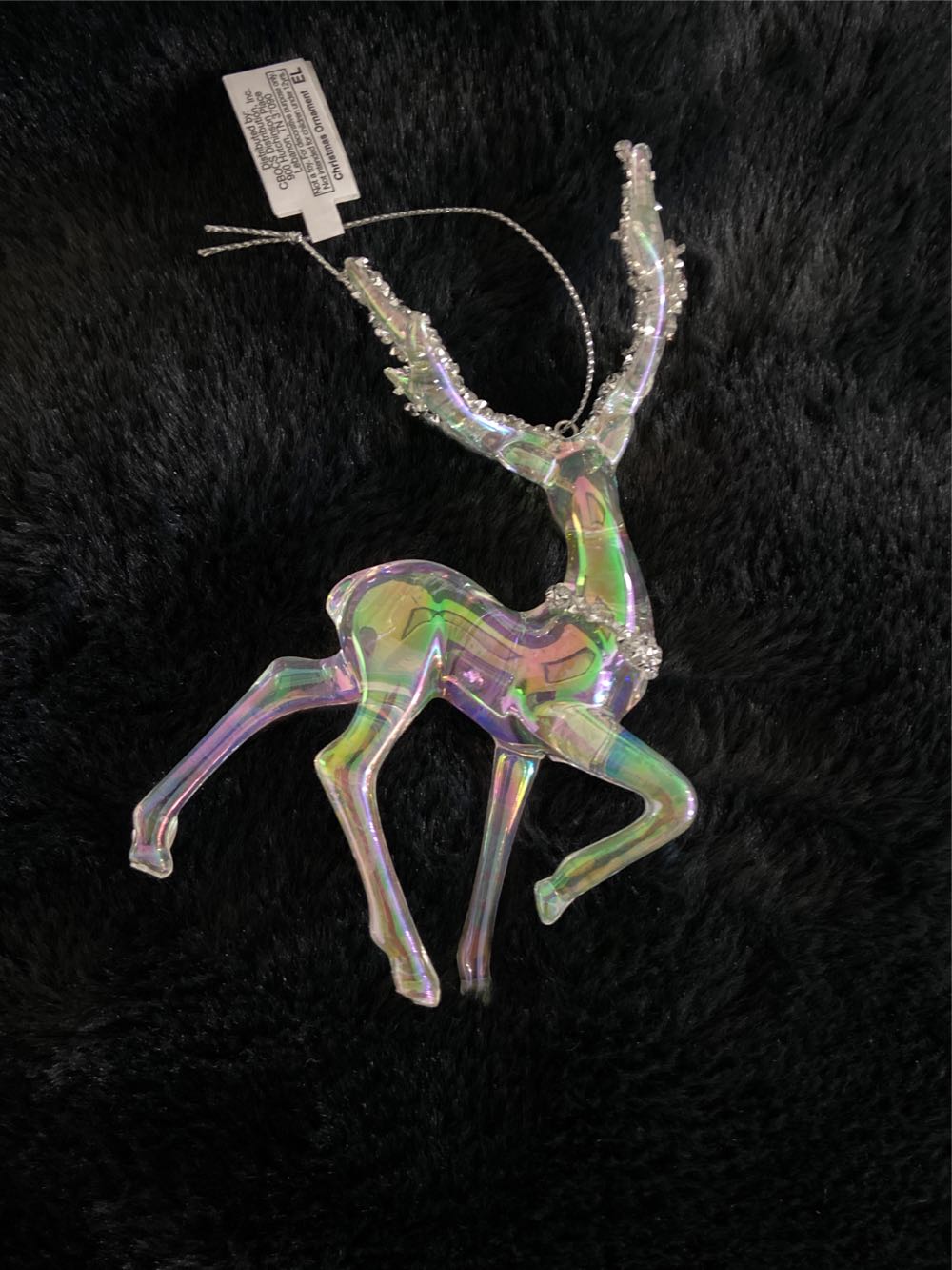 Cracker Barrel Clear Standing Reindeer  ornament collectible - Main Image 2