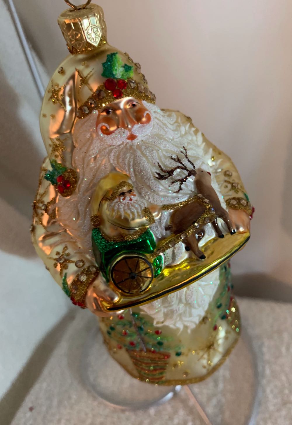 Studio Santa, Gold - Commissioned Design (Santa) ornament collectible - Main Image 2