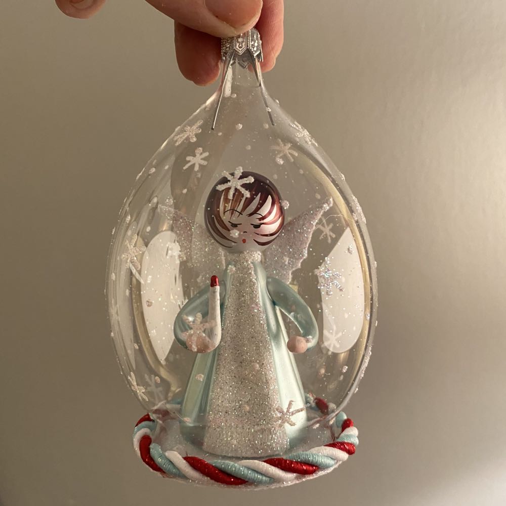 Globe - Peppermint Trim  ornament collectible - Main Image 1