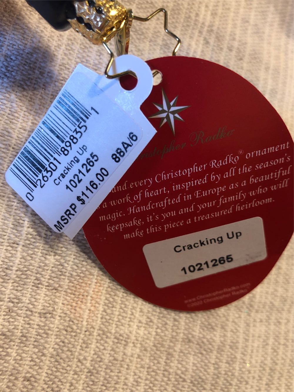 Cracking Up 1021265 - Nutcracker ornament collectible [Barcode 026301898351] - Main Image 3