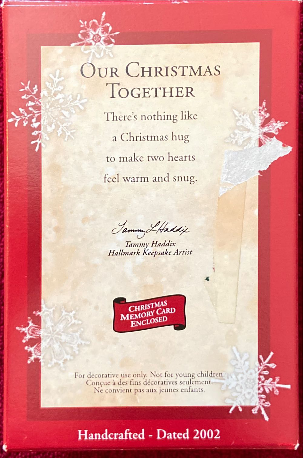 Our Christmas Together Sealed With Love  ornament collectible - Main Image 2