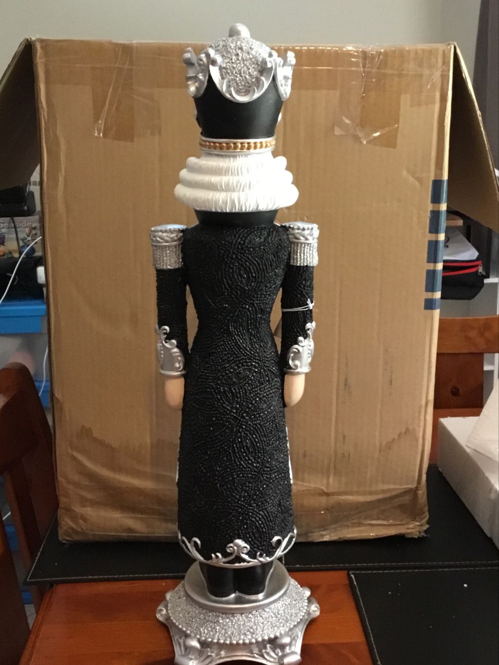 Black & Silver Nutcracker 60cm - Nutcrackers ornament collectible [Barcode 9353468014579] - Main Image 2