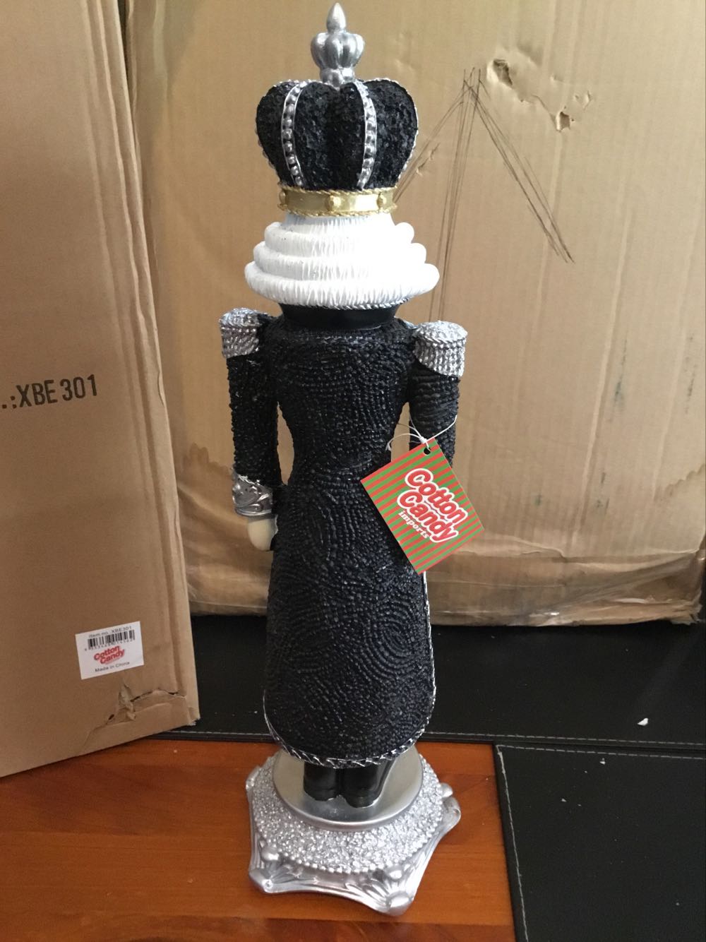 Black & Silver Nutcracker 45cm - Nutcrackers ornament collectible [Barcode 9353468014562] - Main Image 2