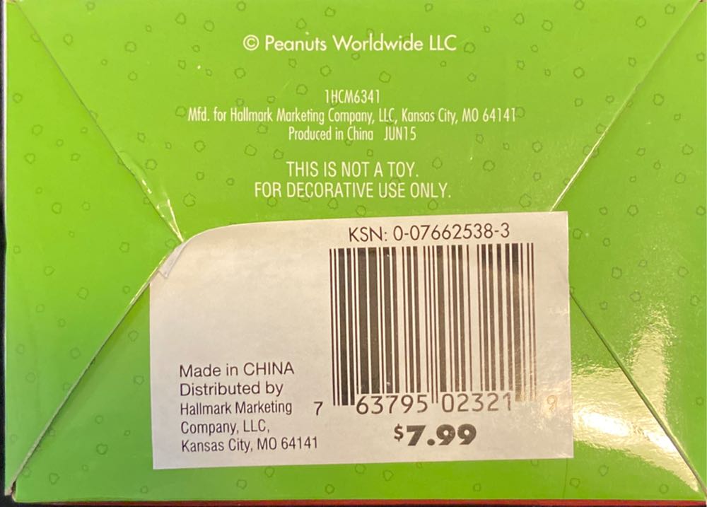 Peanuts Christmas Tree Ornament  ornament collectible [Barcode 763795023219] - Main Image 3