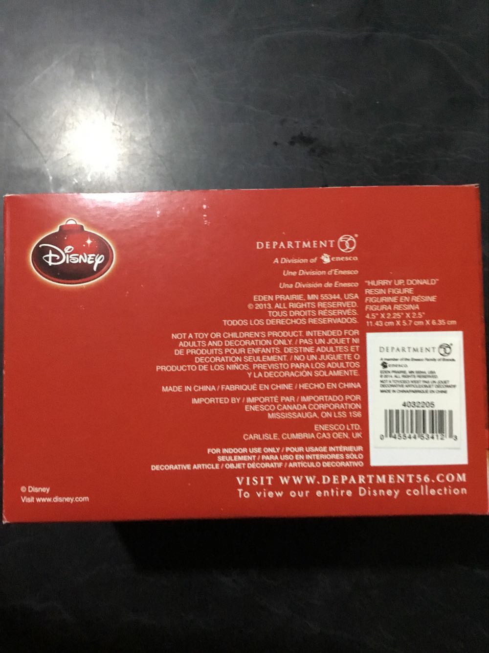 Hurry Up Donald - Mickey’s Merry Christmas Village ornament collectible [Barcode 045544534123] - Main Image 2