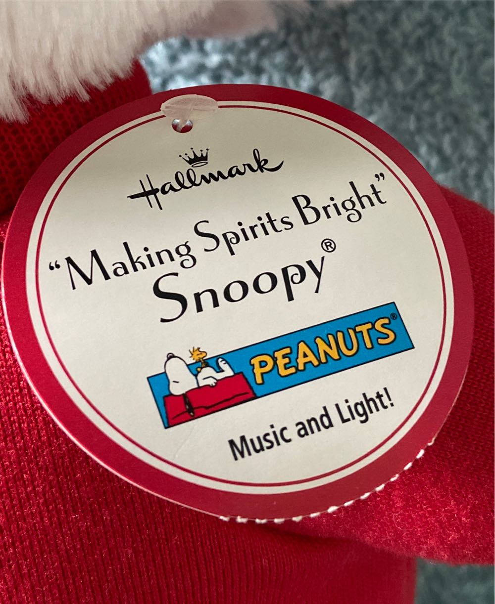 Hallmark Musical Snoopy 10” Plush Light Up Christmas Spirits Bright Peanuts Gang 12”  ornament collectible [Barcode 795902001513] - Main Image 4