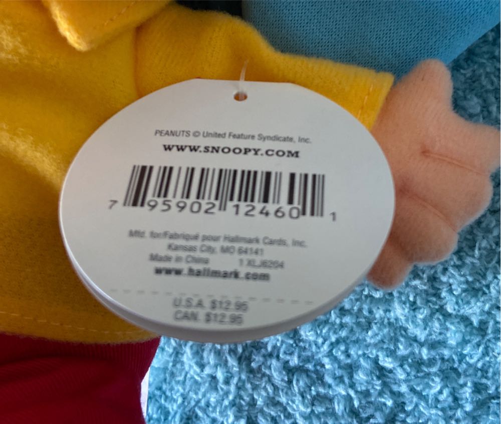 Linus Shepherd What Christmas Is All About Plush Talking Peanuts Snoopy Hallmark  ornament collectible [Barcode 795902124601] - Main Image 2