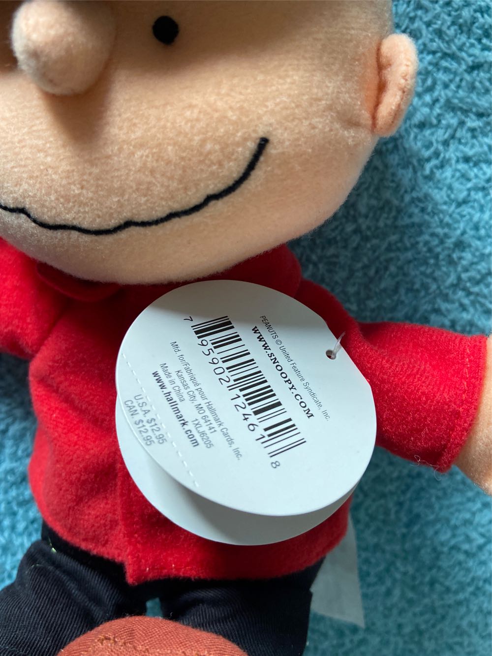 Upc 795902124601 Hallmark Talking Charlie Brown Plush What Christmas ...  ornament collectible [Barcode 795902124618] - Main Image 3