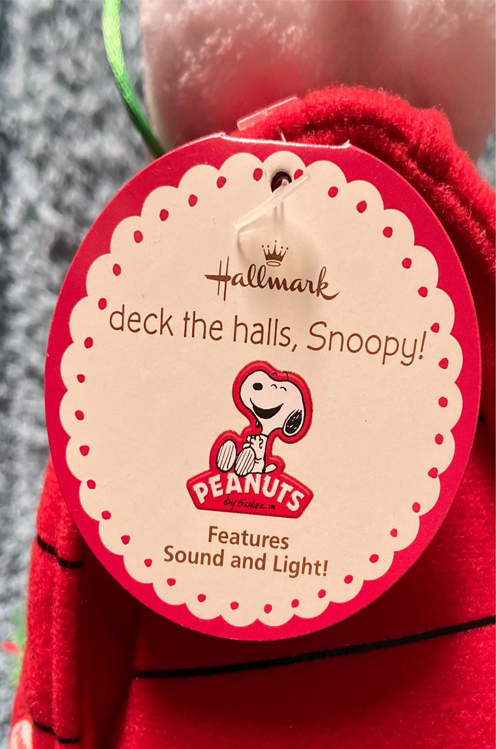 Hallmark Deck The Halls Snoopy Sound & Lights Peanuts Christmas Plush Sound  ornament collectible [Barcode 795902065799] - Main Image 3