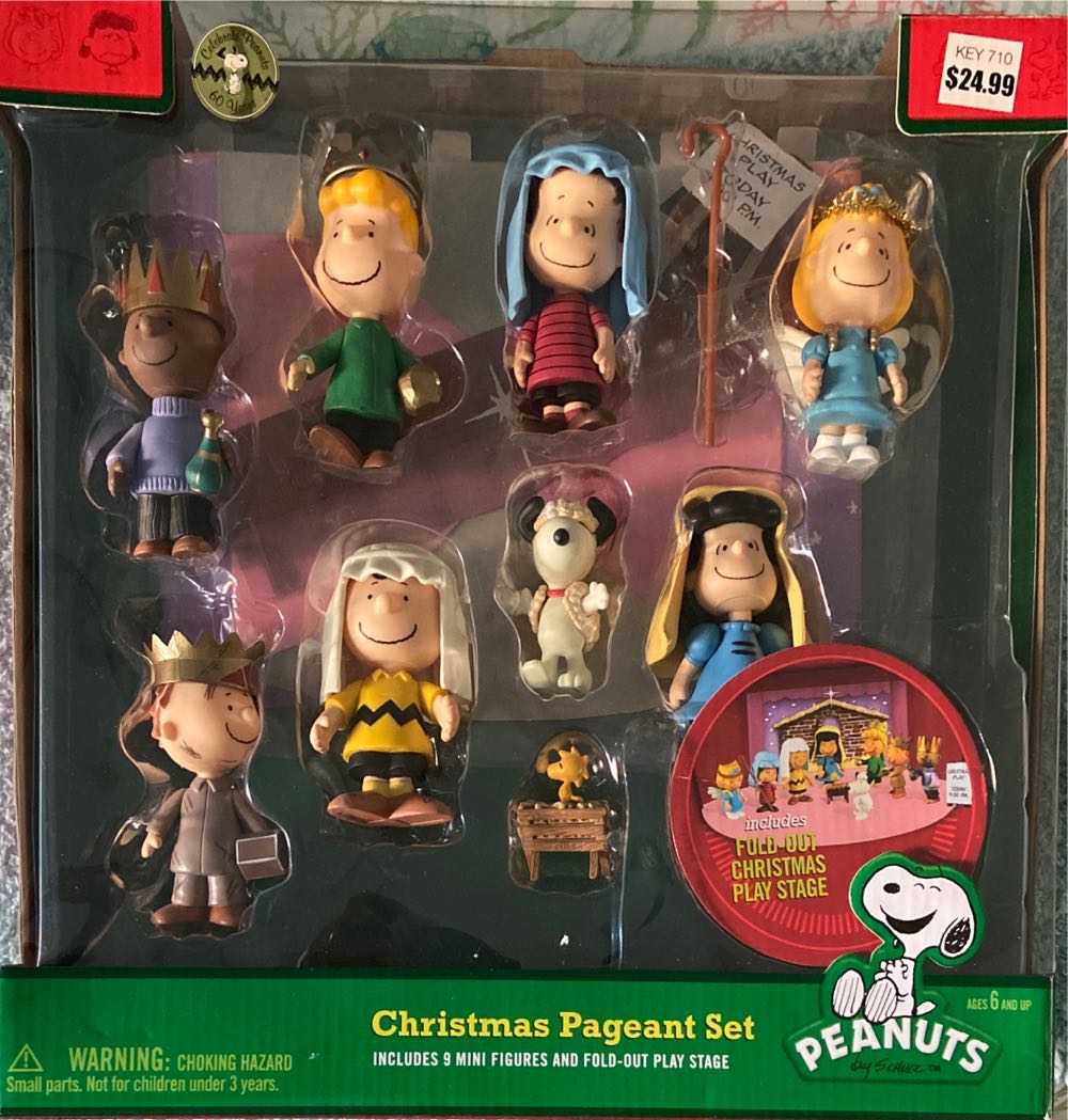 Peanuts Christmas Poseable Mini Figure Set Of 9 Christmas Play Stage  ornament collectible [Barcode 879104010778] - Main Image 4