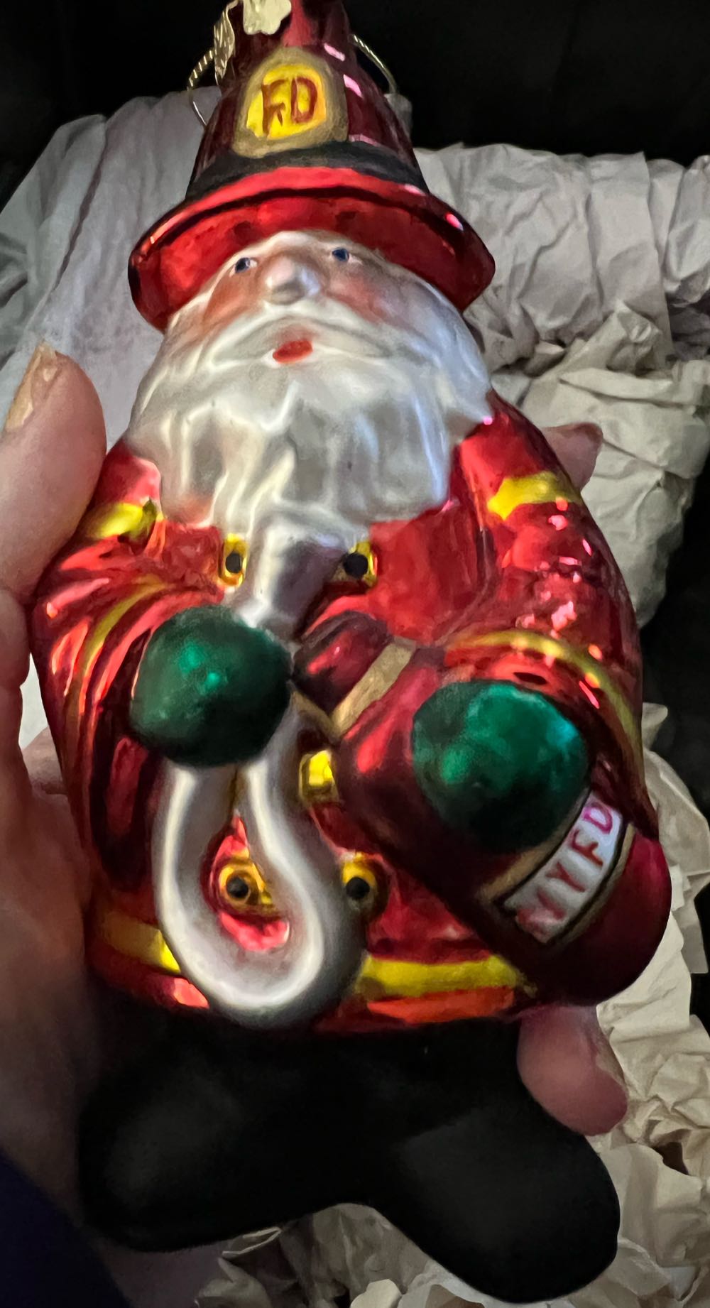 Santa Fireman  ornament collectible - Main Image 3