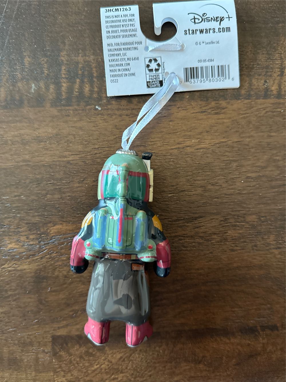 Boba Fett (Decoupage Ornament) - Hallmark (Star Wars: Book Of Boba Fett) ornament collectible [Barcode 763795803026] - Main Image 4