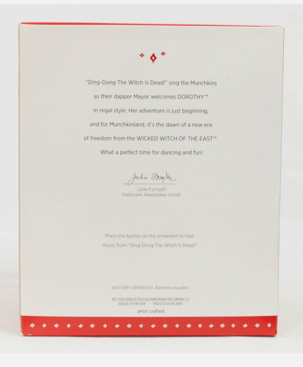 The Wizard Of Oz - Ding-Dong the Witch is Dead - The Wizard Of Oz (Movie) ornament collectible [Barcode 763795957118] - Main Image 3