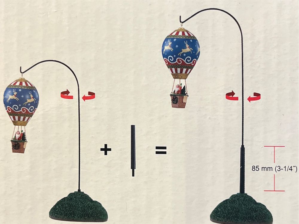 Reindeer Hot Air Balloon  (Santas Wonderland) ornament collectible [Barcode 728162843883] - Main Image 2