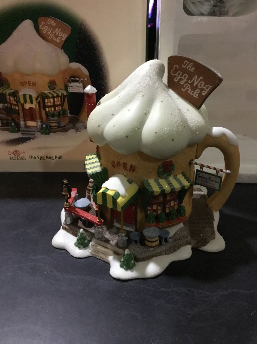 The Egg Nog Pub - North pole series (Elfland) ornament collectible [Barcode 734409191624] - Main Image 3