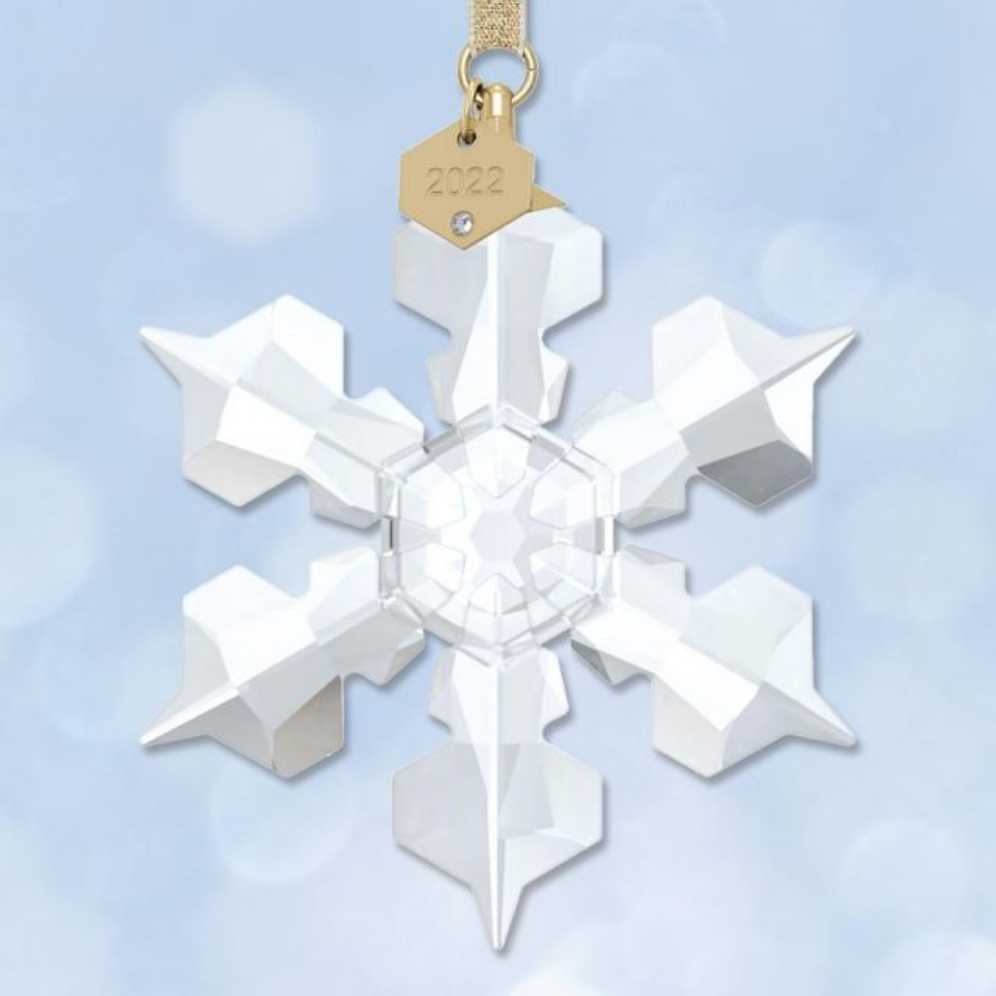 Swarovski Annual Dated Ornament 2022 - Swarovski Annual Edition Ornament (Crystal Snowflake) ornament collectible [Barcode 9009656153871] - Main Image 2