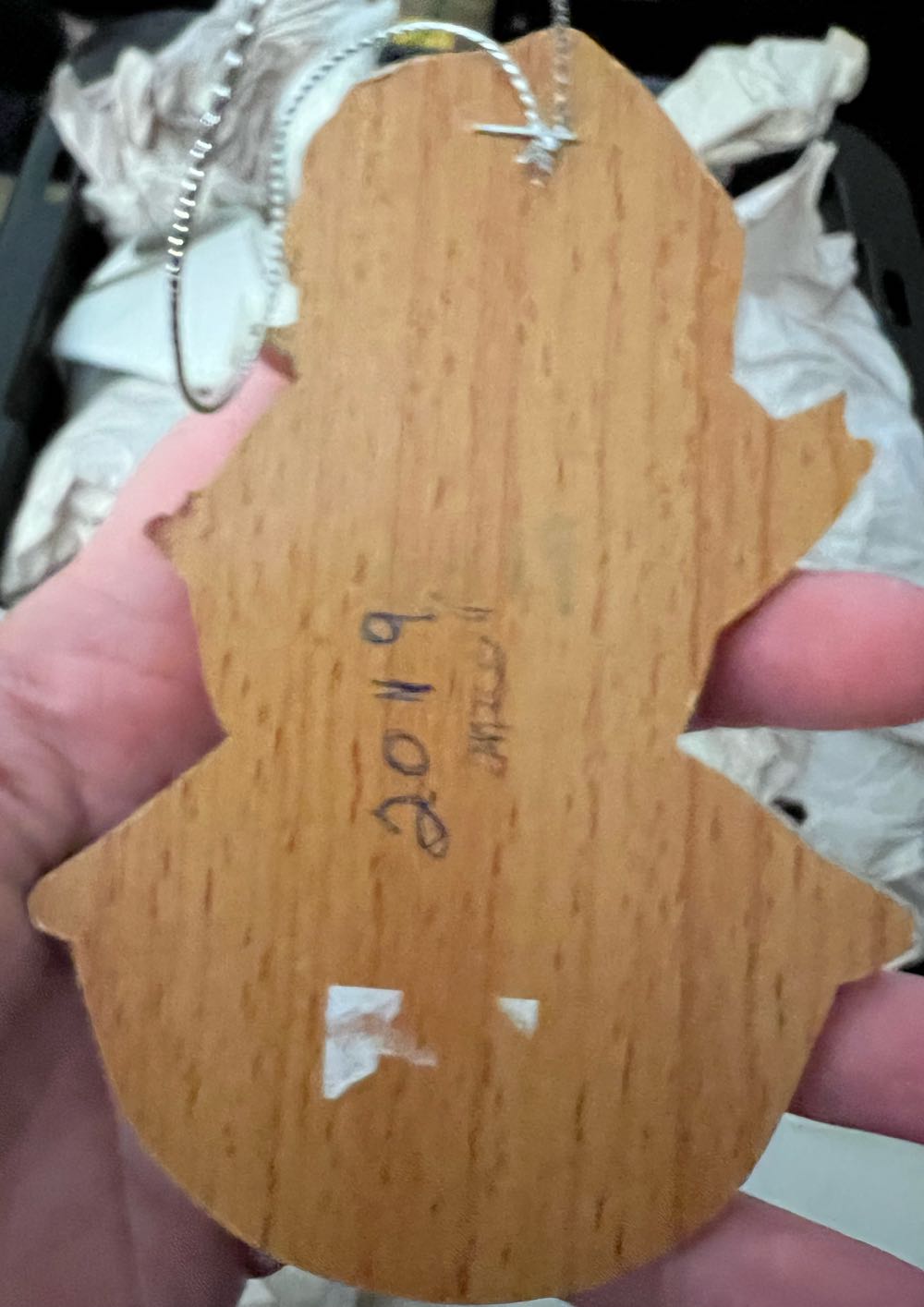 Hawaiian Wood Snowman  ornament collectible - Main Image 2