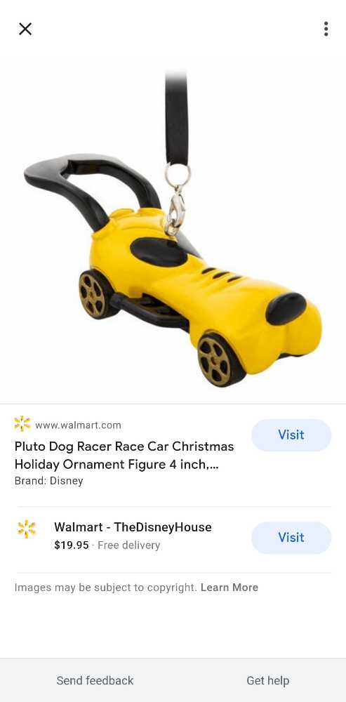 Pluto Dog Racer Ornament  ornament collectible - Main Image 2