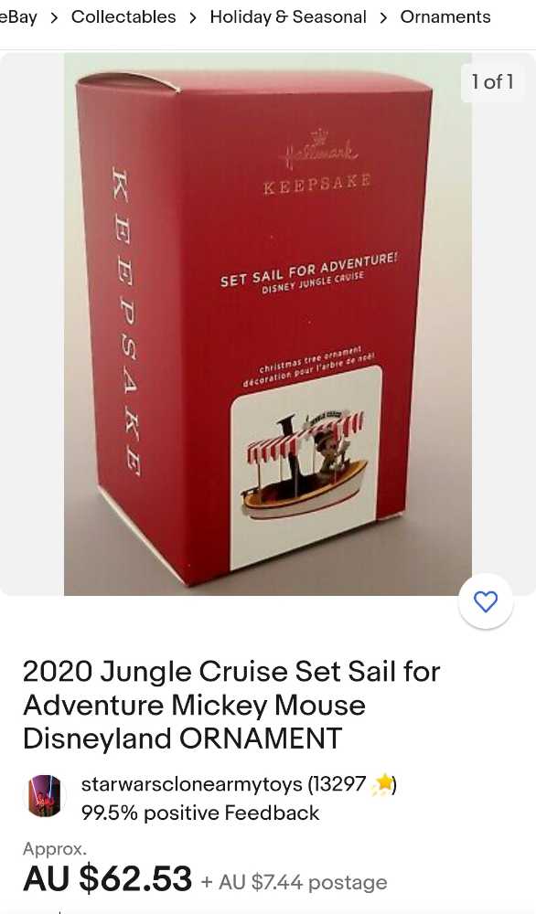 Set Sail For Adventure Disney Jungle Cruise  ornament collectible - Main Image 2