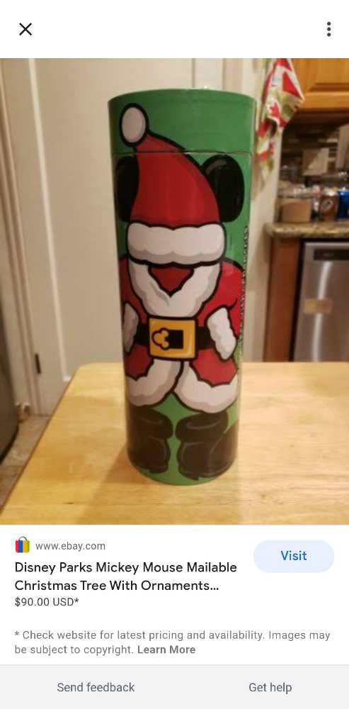 Mailable Tree With Ornamets Disney Mickey Christmas Tree 13”  ornament collectible [Barcode 400154501123] - Main Image 2