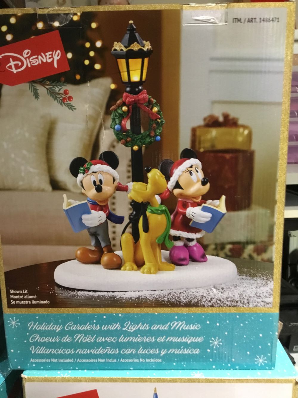 Disney Mickey, Minnie & Pluto Holiday Carollers With Lights And Music - Disney Mickey & Friends (Decor) ornament collectible [Barcode 841887114653] - Main Image 2