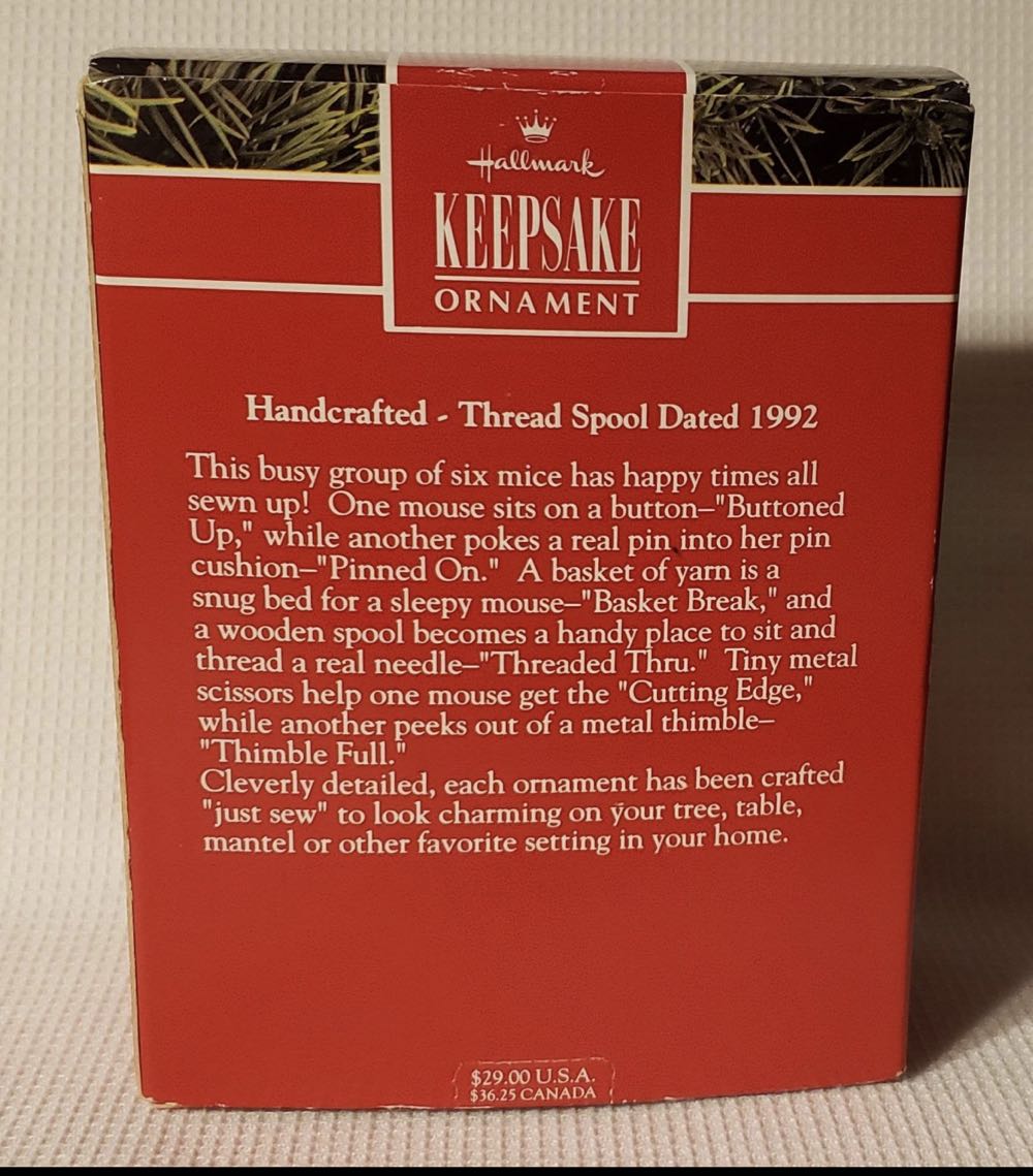 Tender Tiny Touches - 1992 - Sew Sew Tiny - Basket Break - Tiny Tender Touches (Collection - Miniature) ornament collectible - Main Image 3