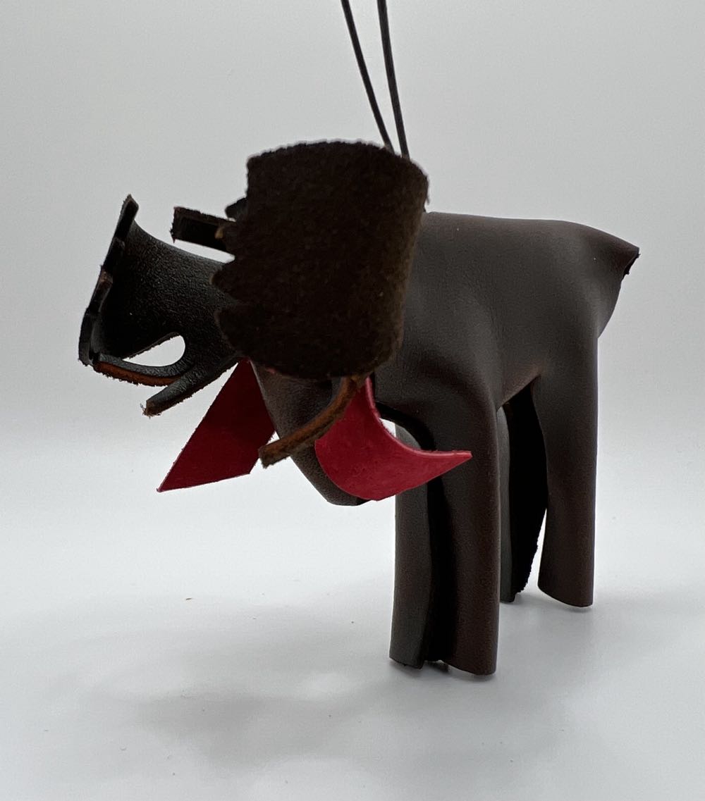 Leather Moose Ornament  ornament collectible - Main Image 2