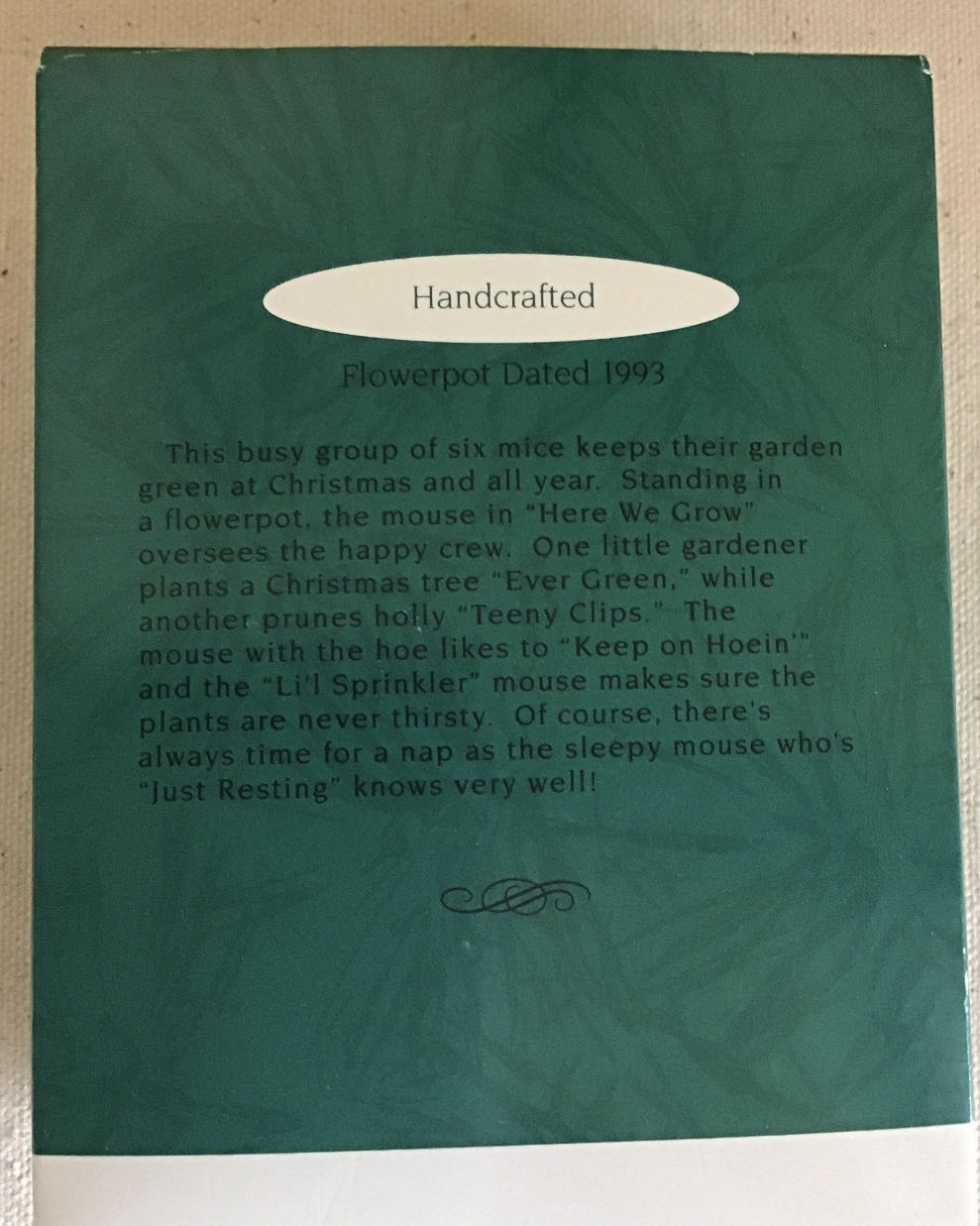 Tender Tiny Touches - 1993 - Tiny Green Thumbs - Ever Green - Tiny Tender Touches (Collection - Miniature) ornament collectible - Main Image 3