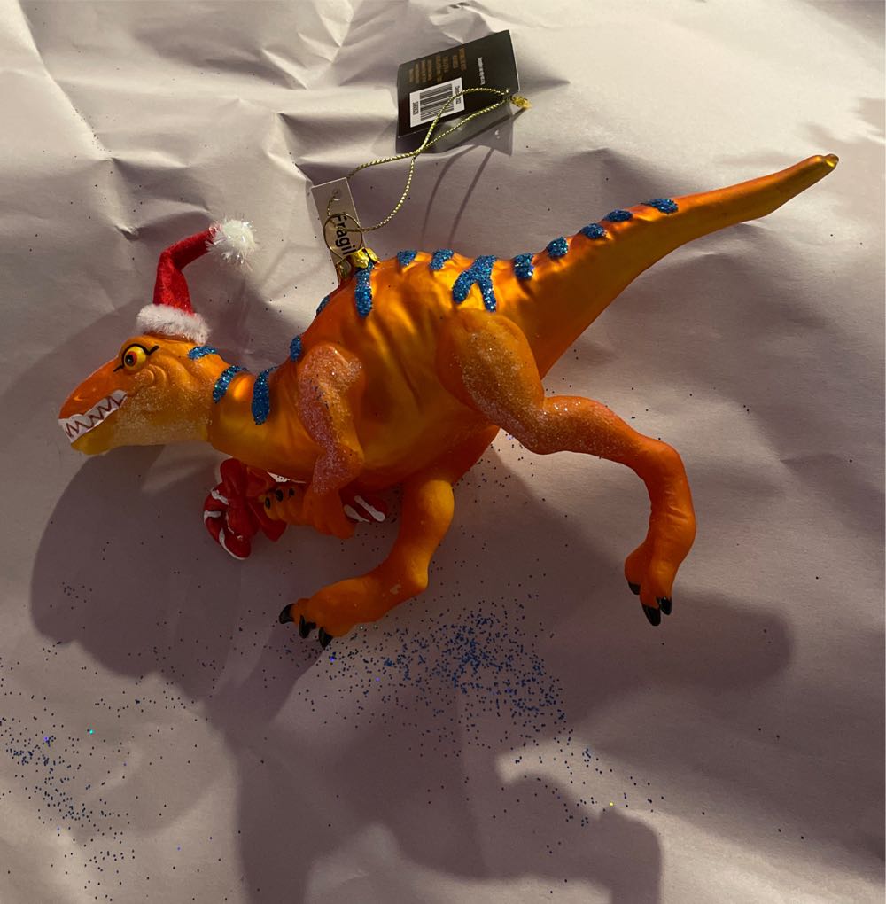 DINOS - Santa Dino With Candy Cane Hobby Lobby  ornament collectible [Barcode 5060629] - Main Image 1