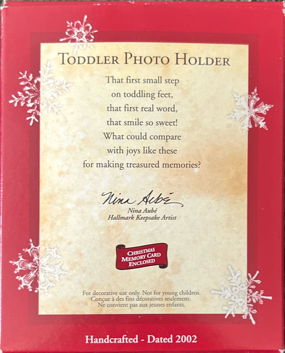Toddler Photo Holder  ornament collectible [Barcode 015012694673] - Main Image 2