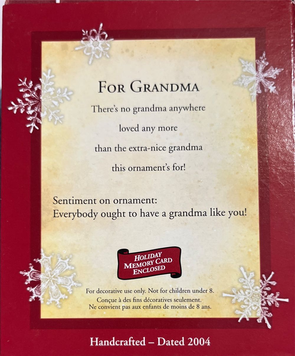 For Grandma - Grandma (Picture Ornament) ornament collectible [Barcode 015012809299] - Main Image 2
