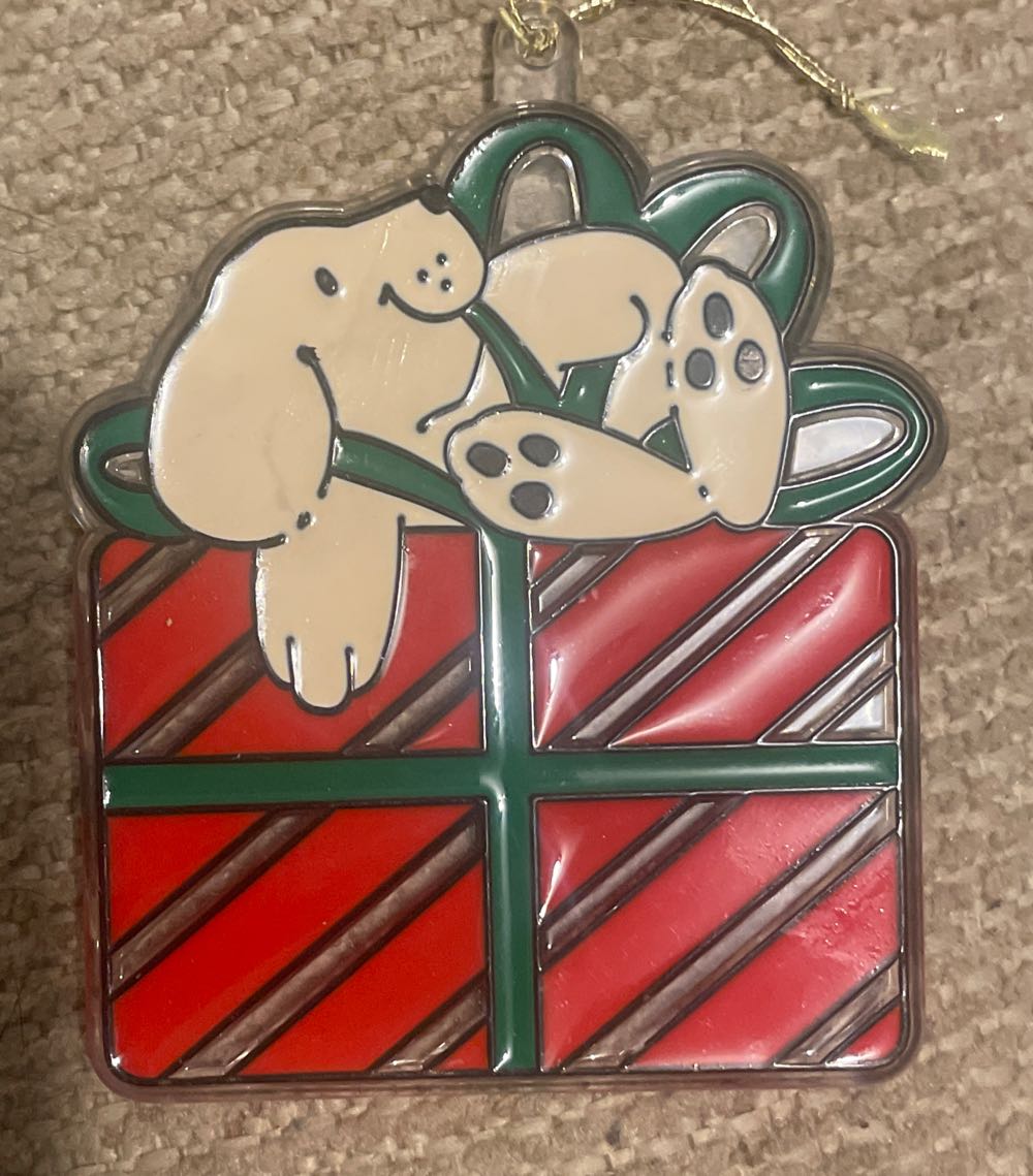 Christmas Trimmers - Acrylic - Dog On Present - Acylic (Collection) ornament collectible - Main Image 1