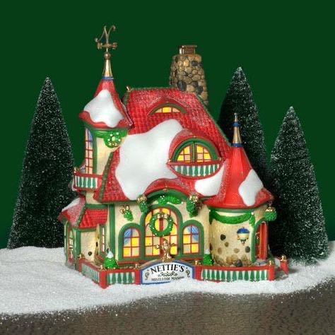 Dept. 56 - North Pole - Building - Nettie’s Mistletoe Manor - 56.56895 - North Pole - Building (Light Up Village) ornament collectible - Main Image 1