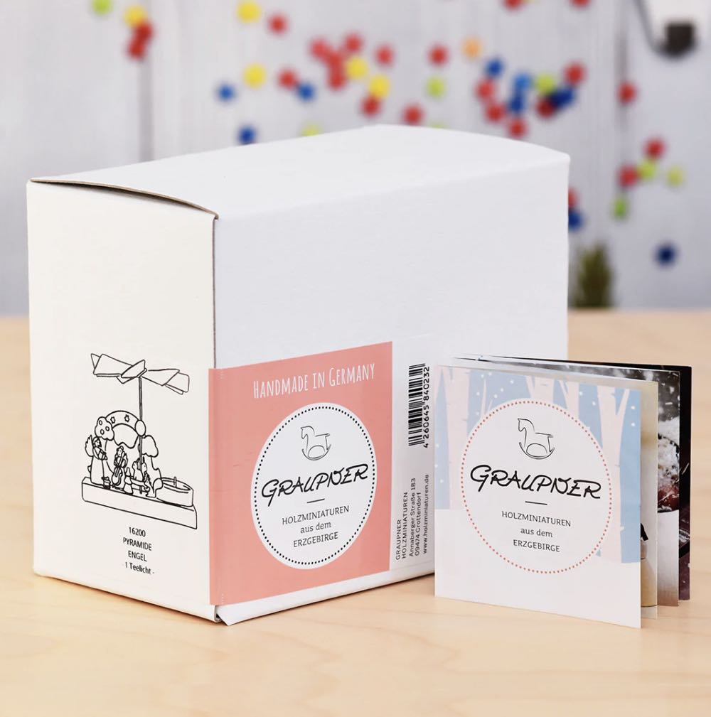 Angel Choir Christmas Pyramid  (German Candle Holder) ornament collectible - Main Image 2