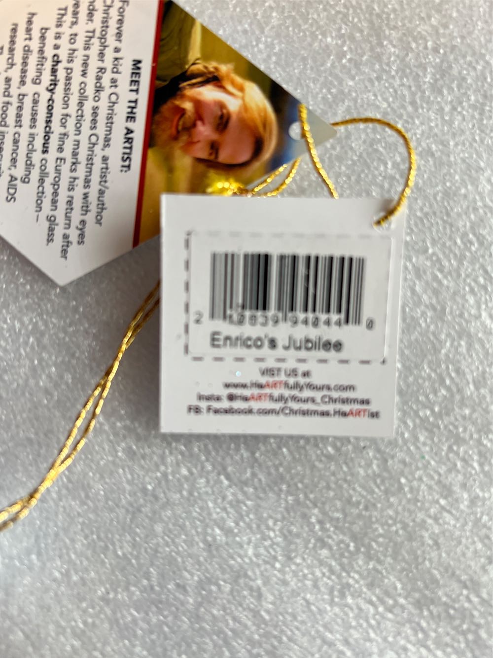 Enrico’s Jubilee  (Italians) ornament collectible [Barcode 210839940440] - Main Image 3