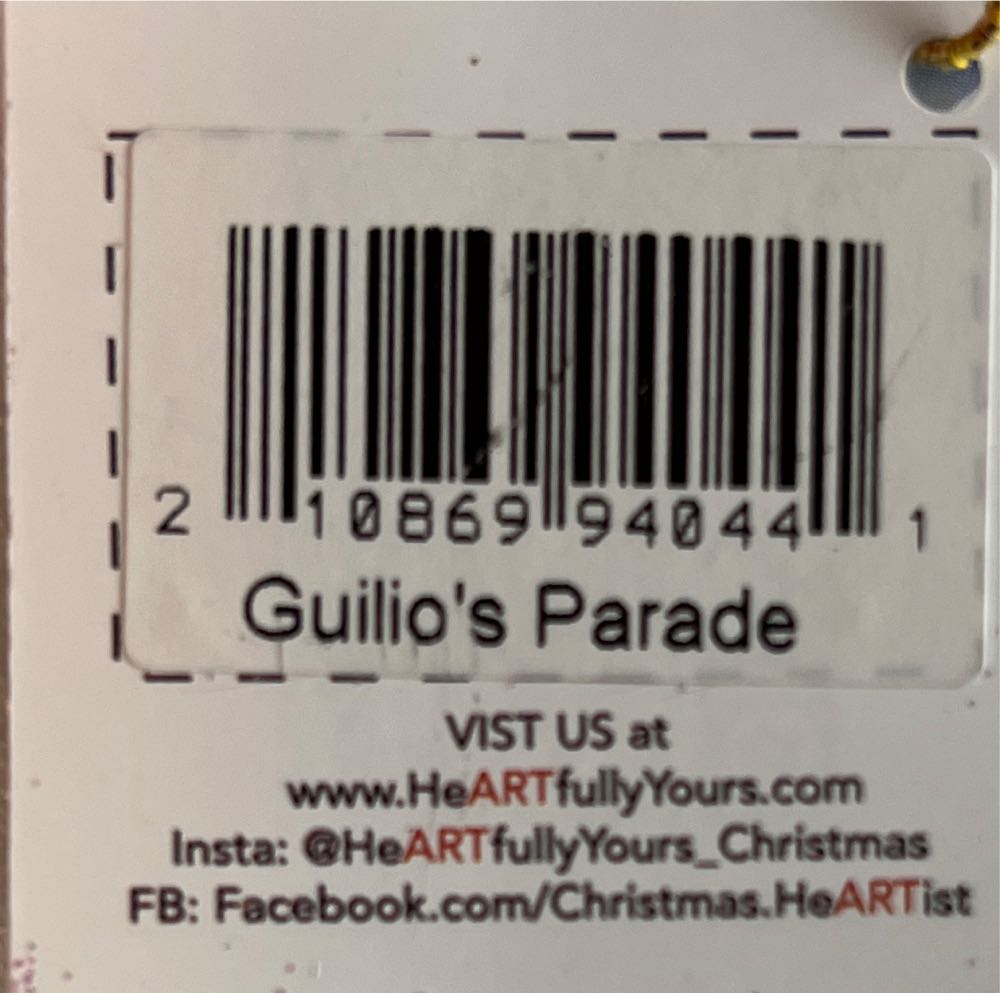 Guilio’s Parade  (Italians) ornament collectible [Barcode 210869940441] - Main Image 3
