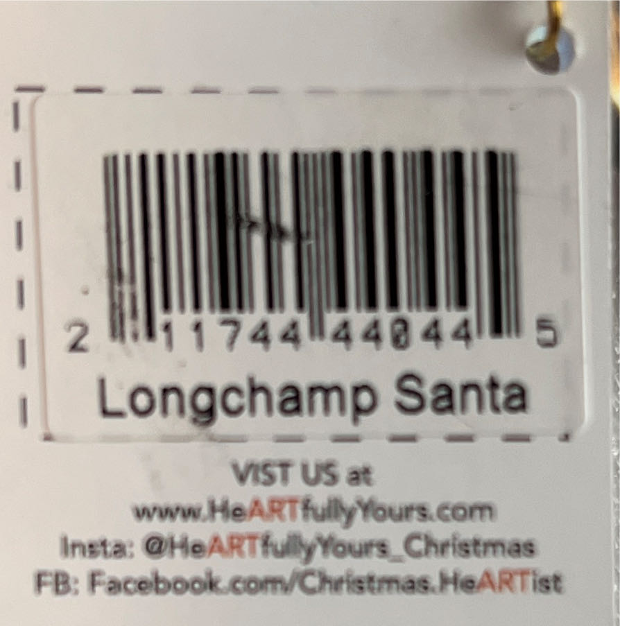 Longchamp Santa  ornament collectible [Barcode 211744440445] - Main Image 3