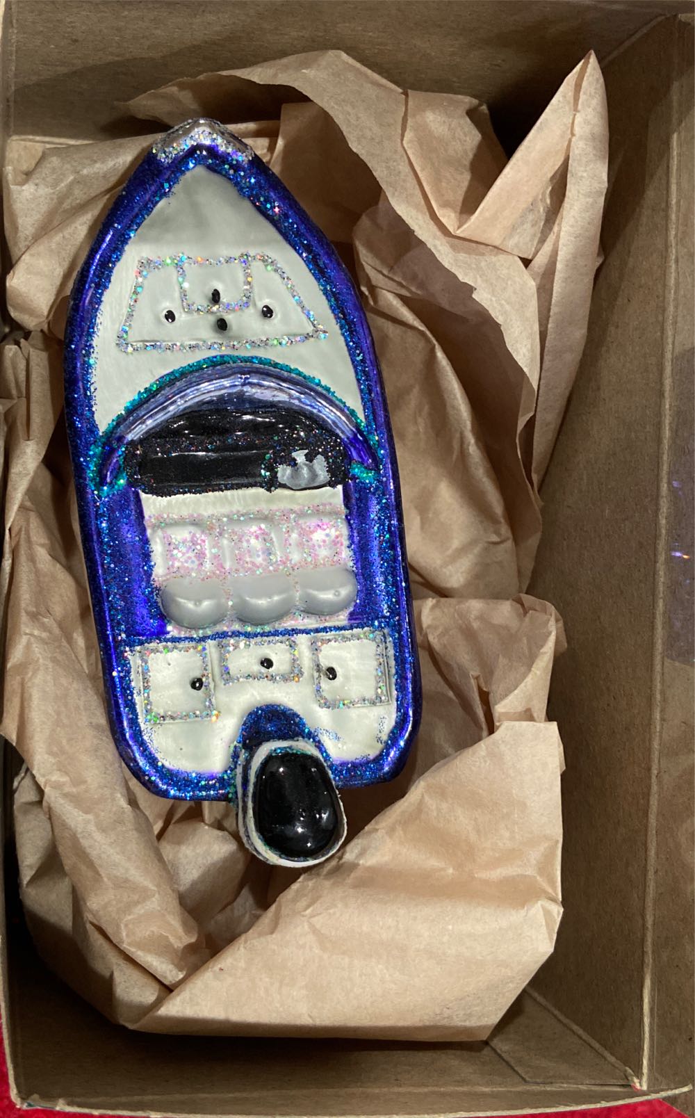 Old World Christmas Bass Boat  ornament collectible - Main Image 3