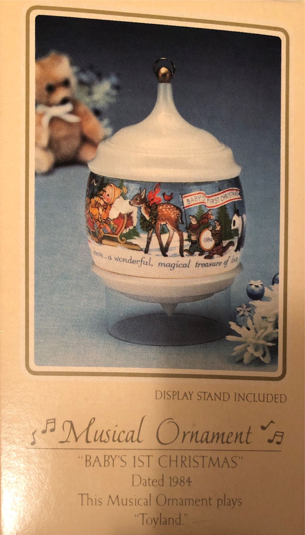 Baby’s First Christmas 1984  ornament collectible - Main Image 1